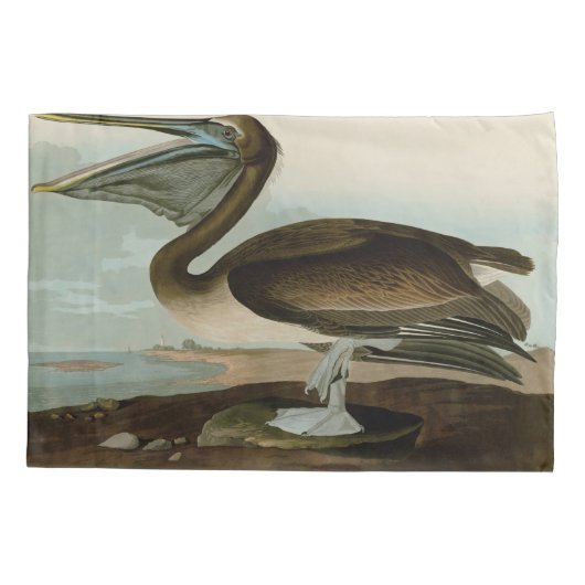 John James Audubon Brown Pelican Artwork schildere Kussensloop (Achterkant)
