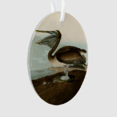 John James Audubon Brown Pelican Artwork schildere Ornament (voorkant)