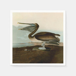 John James Audubon Bruine Pelikaan Kunstwerk Schil Servet
