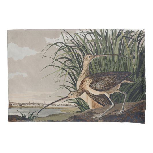 John James Audubon Long-Billed Curlew Bird Kussensloop (Voorkant)