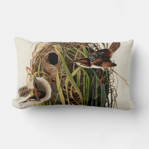 John James Audubon Marsh Wren Vogelprint Kussen