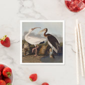 John James Audubon White Ibis Bird Print Classic Servet (Insitu)
