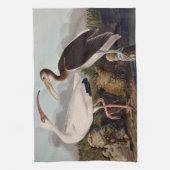John James Audubon White Ibis Bird Print Classic Theedoek (Verticaal)
