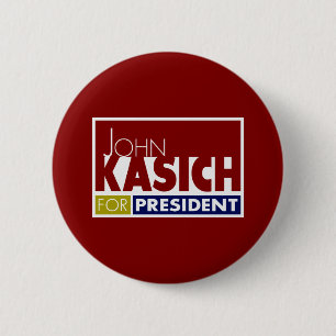 John Kasich voor President V1 Ronde Button 5,7 Cm