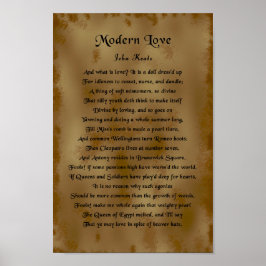 John Keats, moderne liefde Poster