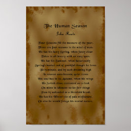 John Keats, The Human Season Poster