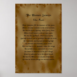 John Keats, The Human Season Poster