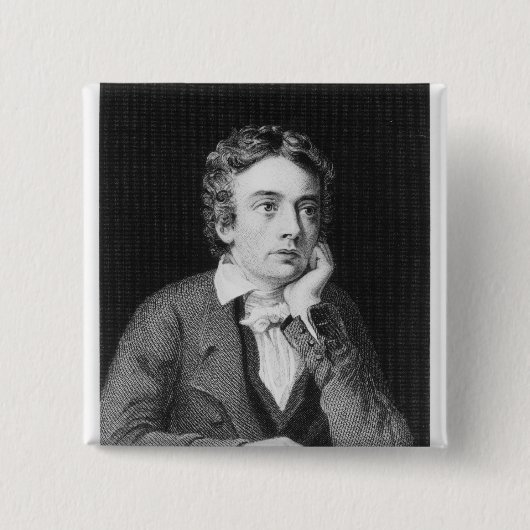 John Keats Vierkante Button 5,1 Cm (Voorkant)