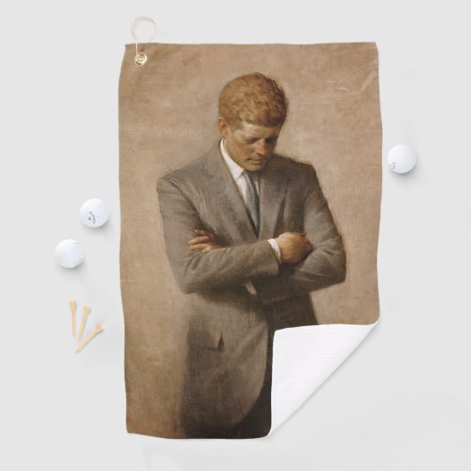 John Kennedy US Presidential White House Portret Golfhanddoek (Insitu)