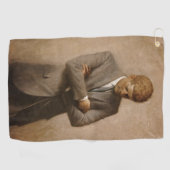 John Kennedy US Presidential White House Portret Golfhanddoek (Horizontaal)