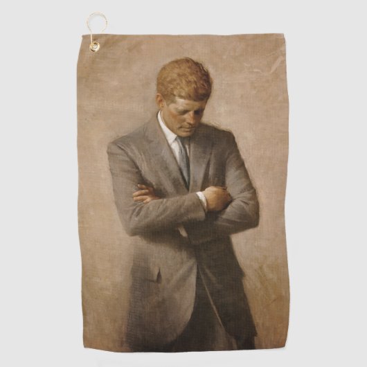 John Kennedy US Presidential White House Portret Golfhanddoek (Voorkant)