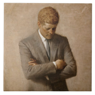 John Kennedy US Presidential White House Portret Tegeltje