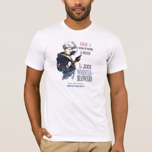 John Kerry. Man omhoog en doe het! T-shirt (Voorkant)