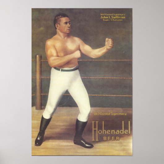 John L. Sullivan - Super Poster vintage Champion (Devant)
