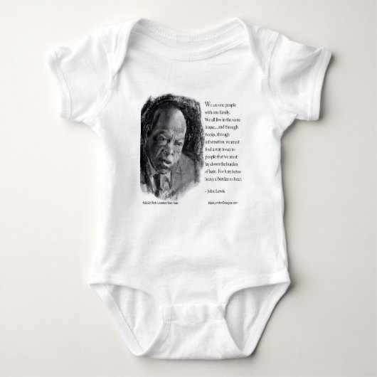 John Lewis en Quote Beauely portret Romper (Voorkant)