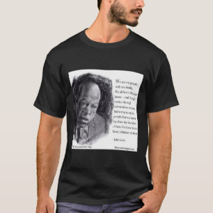 John Lewis en Quote Beauely portret T-shirt
