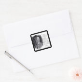 John Lewis en Quote Beauely portret Vierkante Sticker (Envelop)