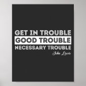 John Lewis - Good Trouble Quote Poster (Voorkant)