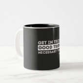 John Lewis - Good Trouble Quote Tweekleurige Koffiemok (Voorkant links)