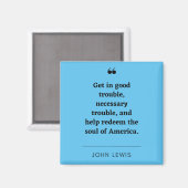 John Lewis inspirerend quote Magnet Magneet (Voorkant / Achterkant)