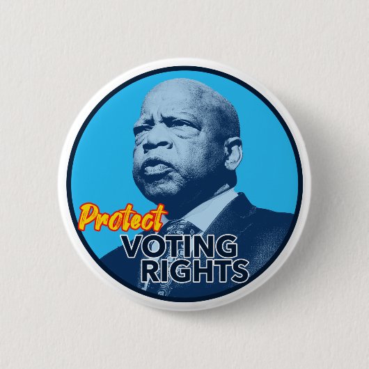 John Lewis Protect Voting Rights Sign Ronde Button 5,7 Cm (Voorkant)