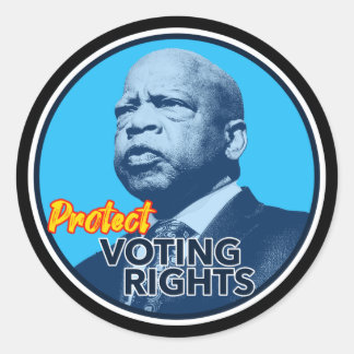 John Lewis Protect Voting Rights Sign Ronde Sticker