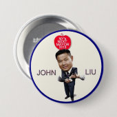 John Liu voor de burgemeester van NYC 2013 Ronde Button 7,6 Cm (Voorkant /achterkant)