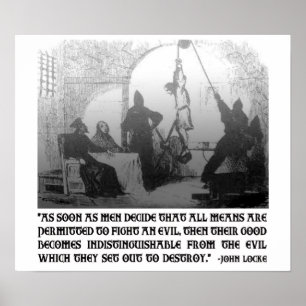 John Locke Citaat op Einden en de Middelen Poster