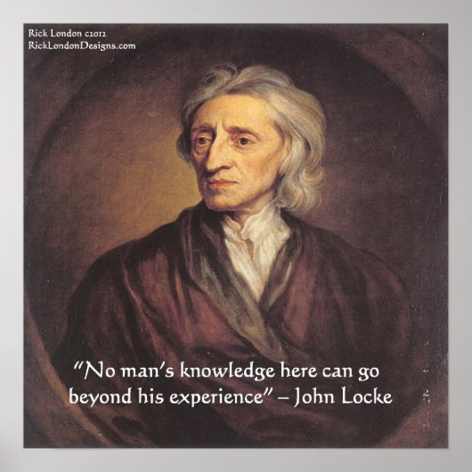 John Locke Experience/Knowledge Quote Poster (Voorkant)