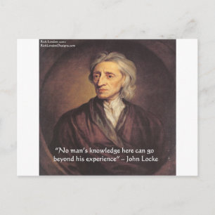 John Locke Kennis/Ervaring Citaat Briefkaart