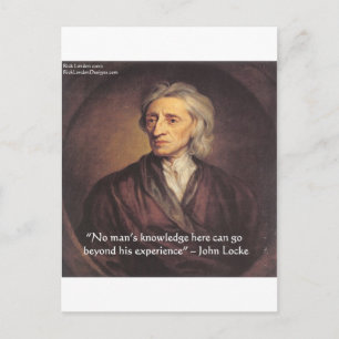 John Locke Knowledge/Experience Quote Briefkaart