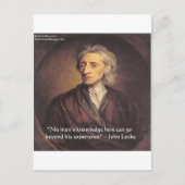 John Locke Knowledge/Experience Quote Briefkaart (Voorkant)