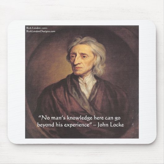 John Locke Knowledge/Experience Quote Muismat (Voorkant)