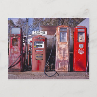 John Margolies, Fotografie, Vier Gaspompen Briefkaart