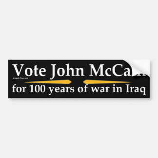 John McCain bumpersticker met stemoproep