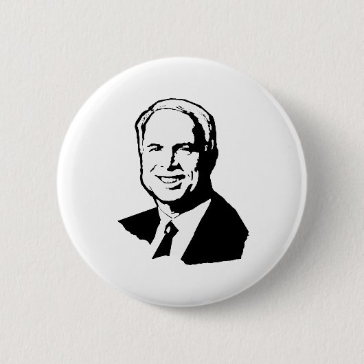 John McCain Gear Ronde Button 5,7 Cm (Voorkant)