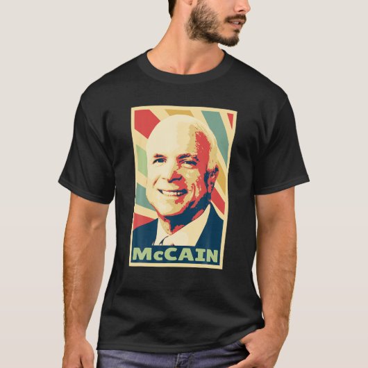 John McCain  Kleuren T Shirt (Voorkant)