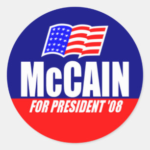 John McCain pour le président 08 autocollant