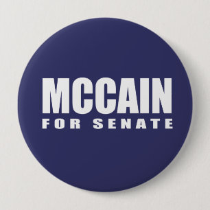 JOHN MCCAIN-verkiezingstandar Ronde Button 4,0 Cm