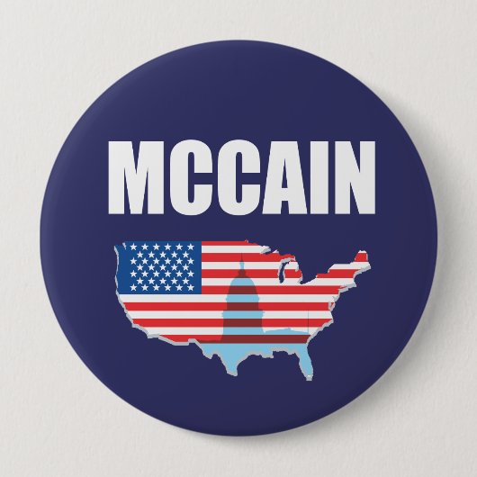 JOHN MCCAIN-verkiezingstandar Ronde Button 4,0 Cm (Voorkant)