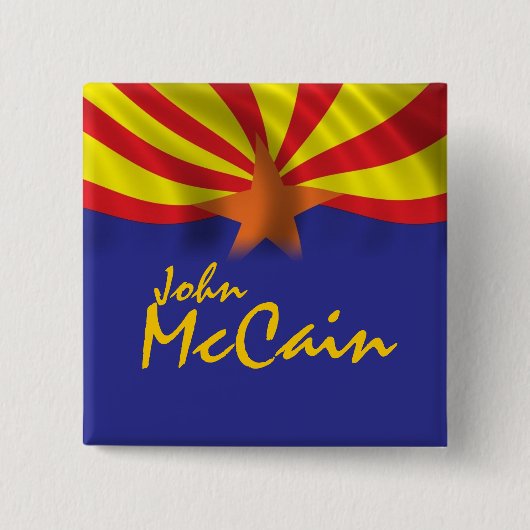 John McCain Vierkante Button 5,1 Cm (Voorkant)