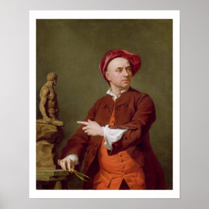John Michael Rysbrack modelleert zijn Terra-Cotta Poster