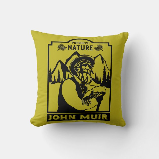John Muir American Conservator Kussen (Voorkant)