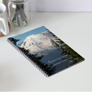 John Muir citaat Scenic Mount Rainier  Notitieboek