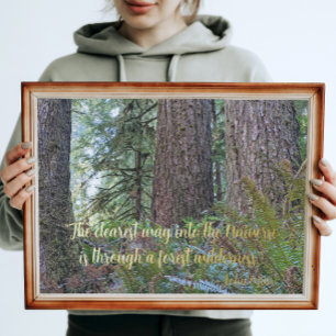 John Muir Natuur Quote Forest Wilderness Folie Afdrukken