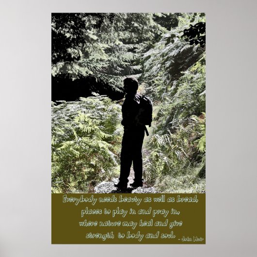 John Muir Natuur Quote Poster Print (Voorkant)