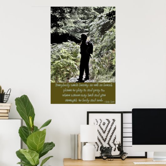 John Muir Natuur Quote Poster Print (Thuiskantoor)