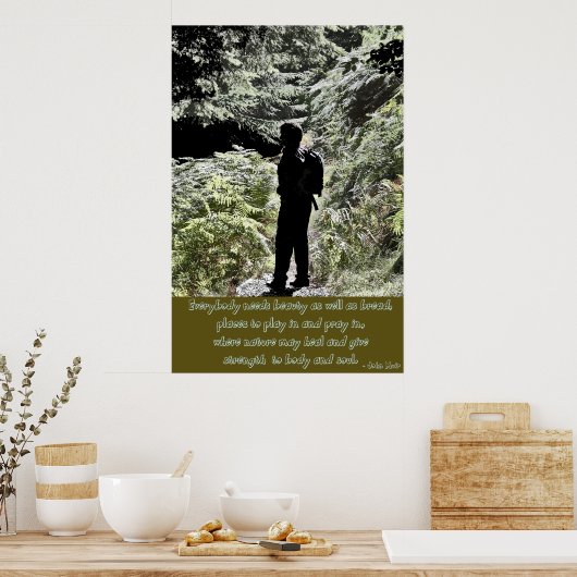 John Muir Natuur Quote Poster Print (Keuken)