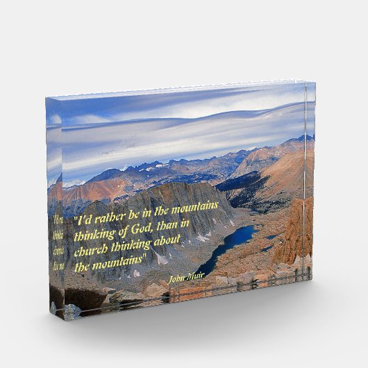 John Muir Quote Fotoblokken (Links)