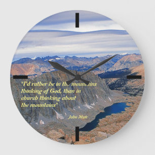 John Muir Quote Large Clock Grote Klok
